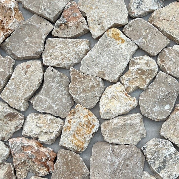 Little Tumbled Travertine Irregular Shape Loose Stone Cladding JRSR-068 T