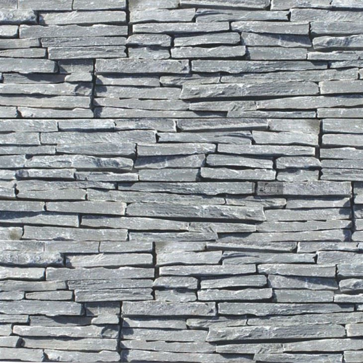 पतली पट्टियाँ असली पत्थर की दीवार पैनल ग्रे स्लेट जेआरएन-013टीएस